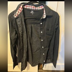 Women’s wrangler long sleeve button down western rodeo shirt medium